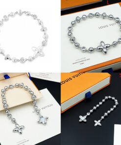 LV 一比一銀珠花型手鍊 閃耀立體圓珠點綴風格款