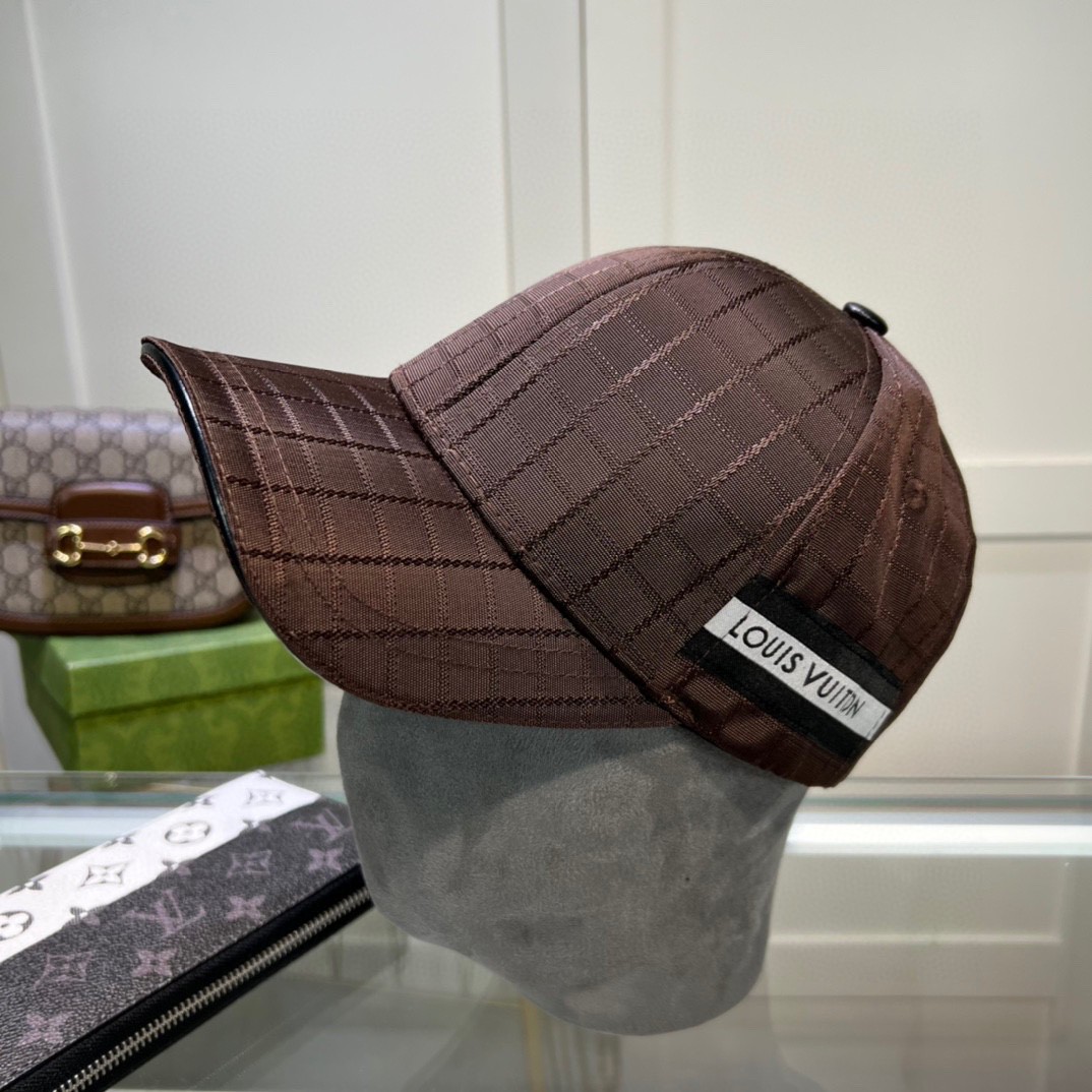 LV高仿織紋棒球帽立體格紋設計通勤搭配必備款｜歐美奢侈品精品推薦