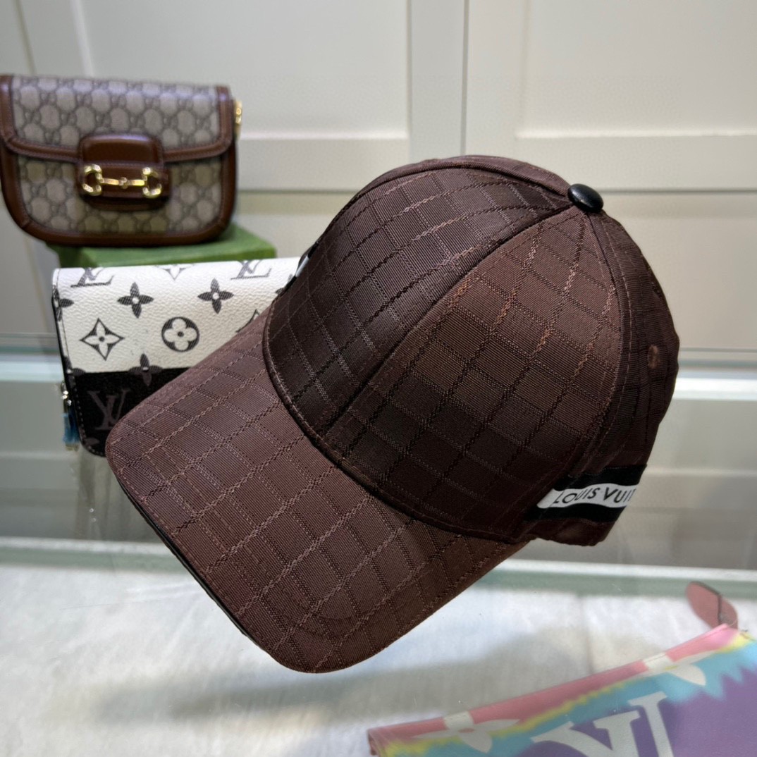 LV高仿織紋棒球帽立體格紋設計通勤搭配必備款｜歐美奢侈品精品推薦
