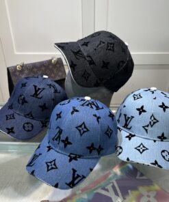 LV高仿牛仔棒球帽滿版老花圖騰潮流穿搭首選款