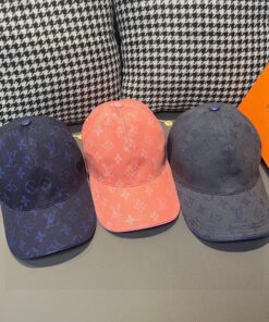 LV高仿繽紛老花棒球帽三色織紋設計休閒百搭首選