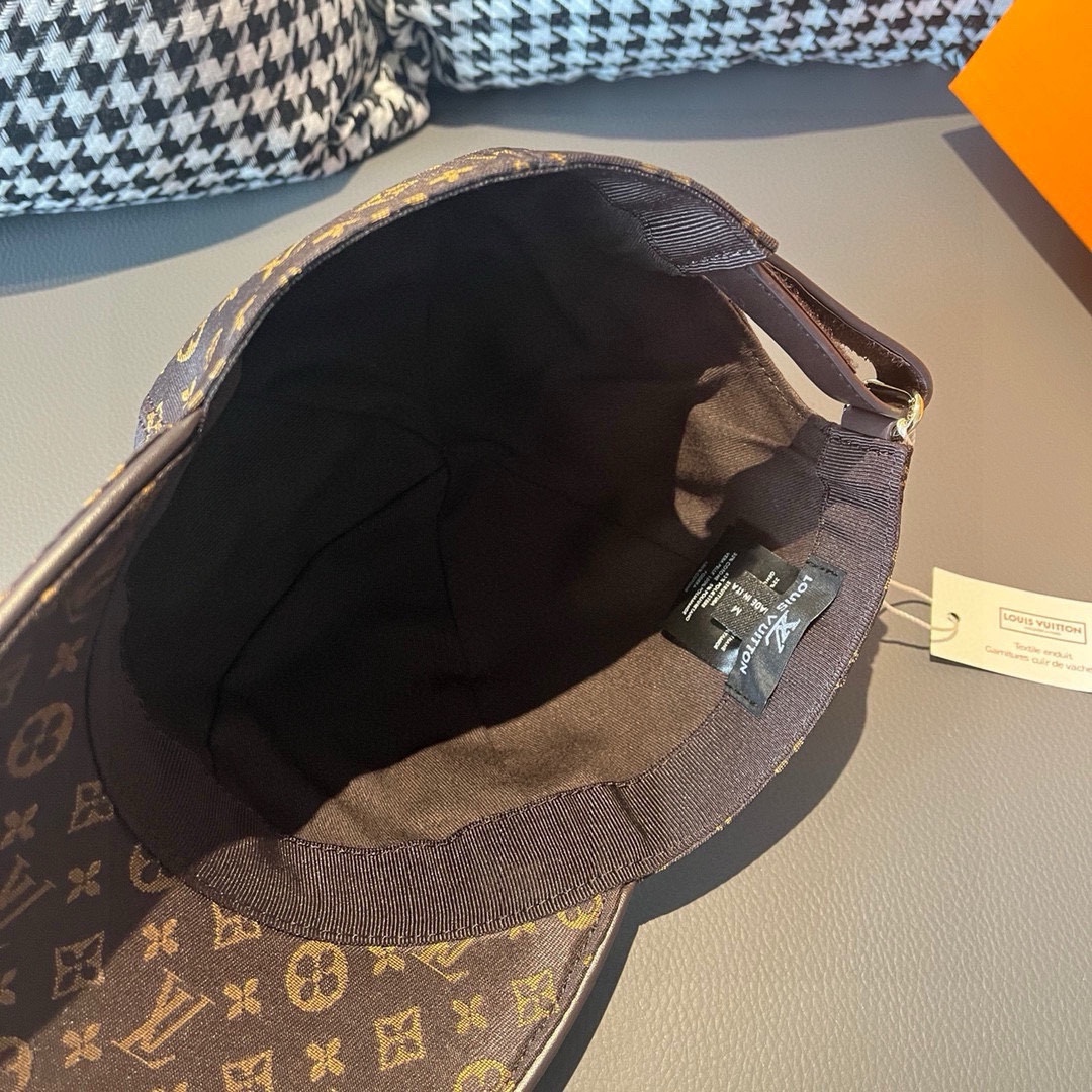 LV高仿經典老花棒球帽雙色刺繡圖騰復古街頭感