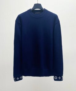 LV高仿羊毛針織衫 袖口滿版刺繡 高仿秋冬精品毛衣