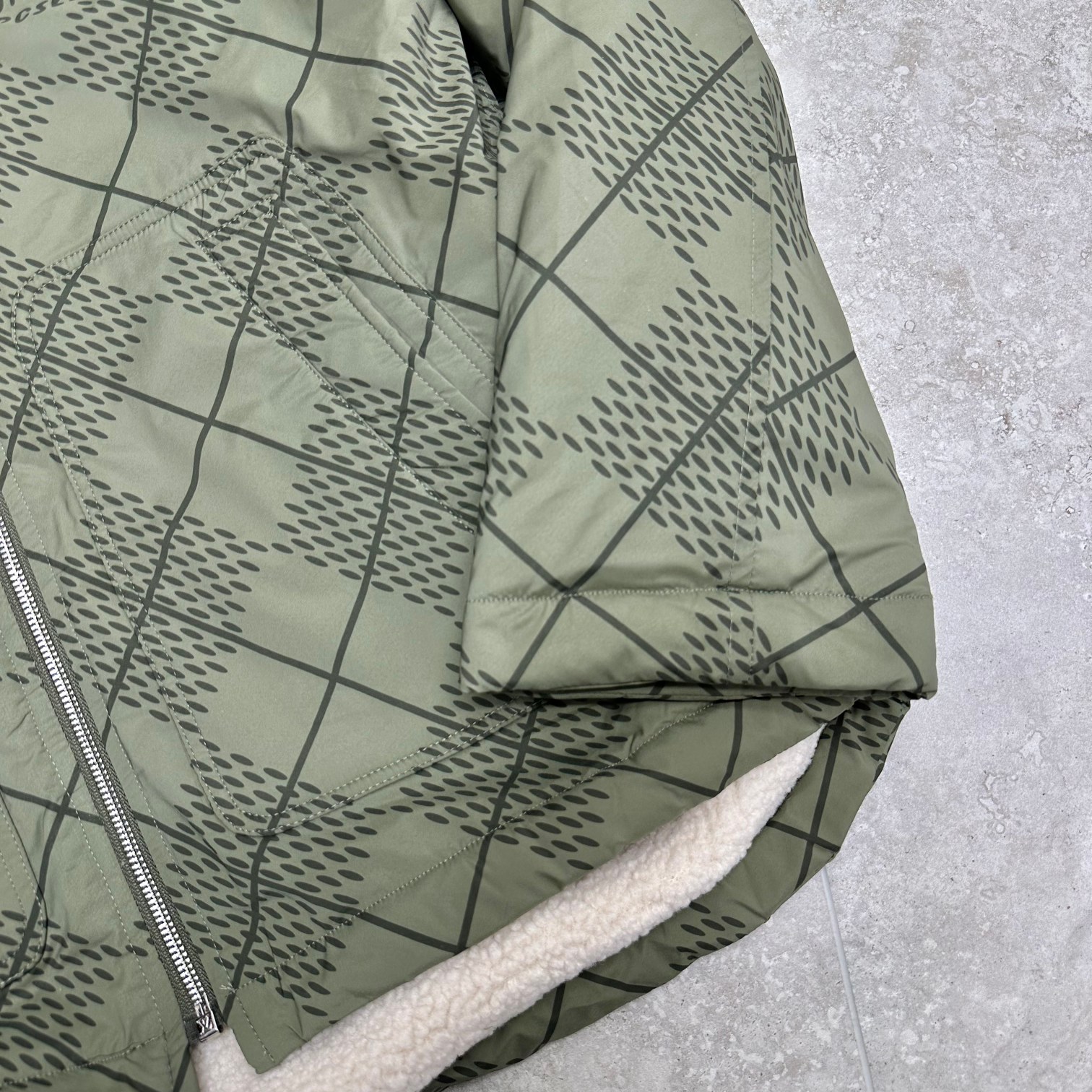 LV高仿連帽外套 格紋設計拉鍊款 綠色潮流防風輕便穿搭｜歐美奢侈品精品推薦