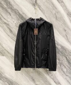 LV一比一黑色防風外套 輕薄連帽設計 百搭實用精品款式