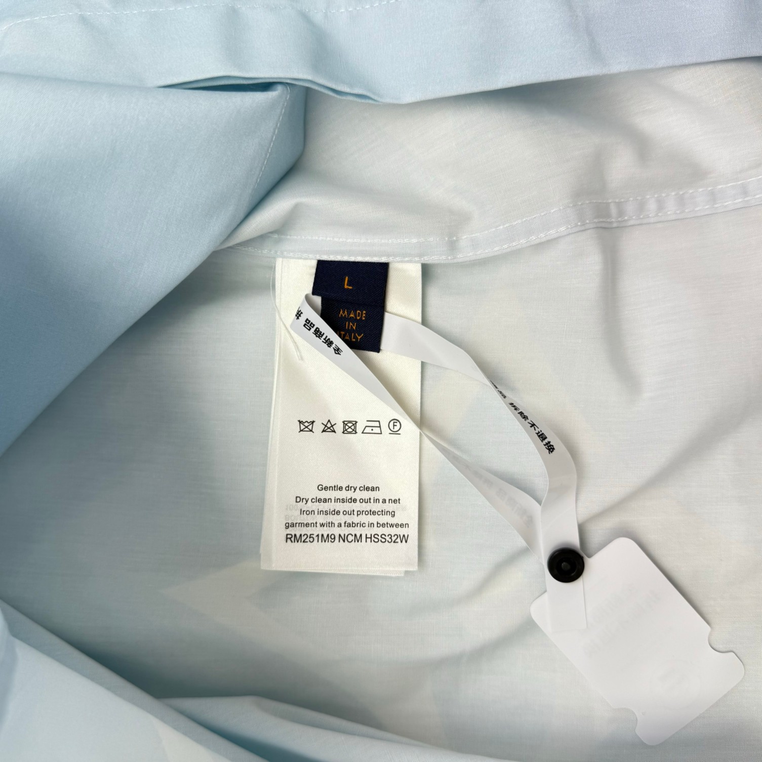 LV一比一長袖襯衫 淺藍Monogram壓花圖騰 商務修身百搭款｜歐美奢侈品精品推薦