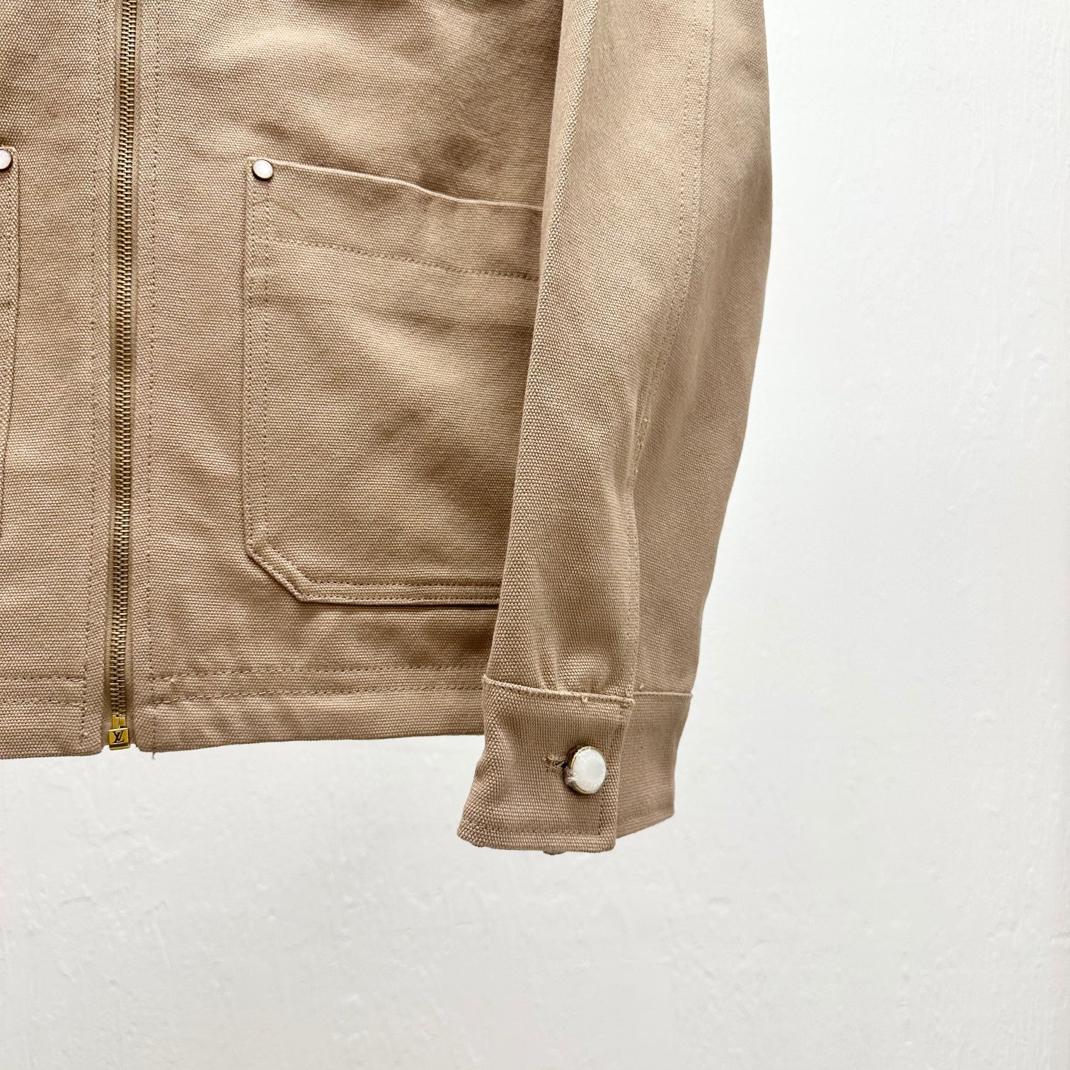 LV高仿卡其夾克 拼接燈芯絨領 工裝風外套百搭款｜歐美奢侈品精品推薦