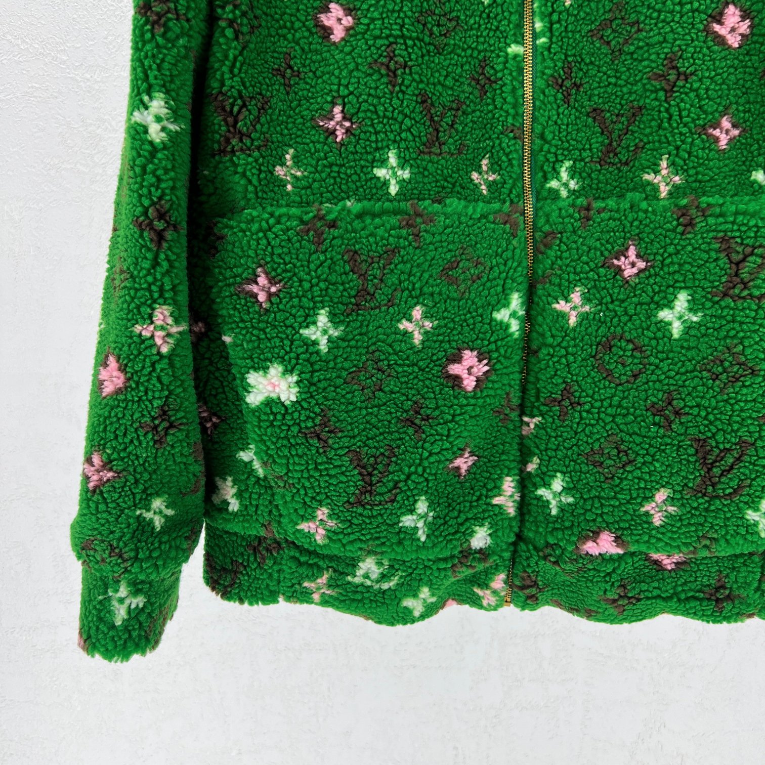 LV原單羊羔絨外套 綠色Monogram圖騰刷毛上衣 保暖柔軟人氣款｜歐美奢侈品精品推薦