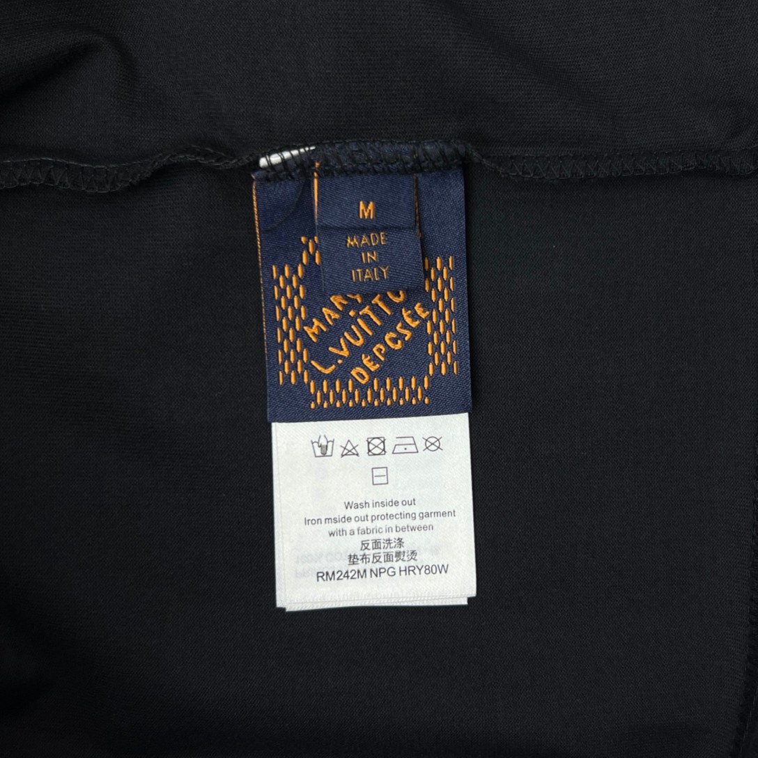 LV高仿T恤 Motel霓虹印花設計款 黑色潮流短袖百搭上衣｜歐美奢侈品精品推薦