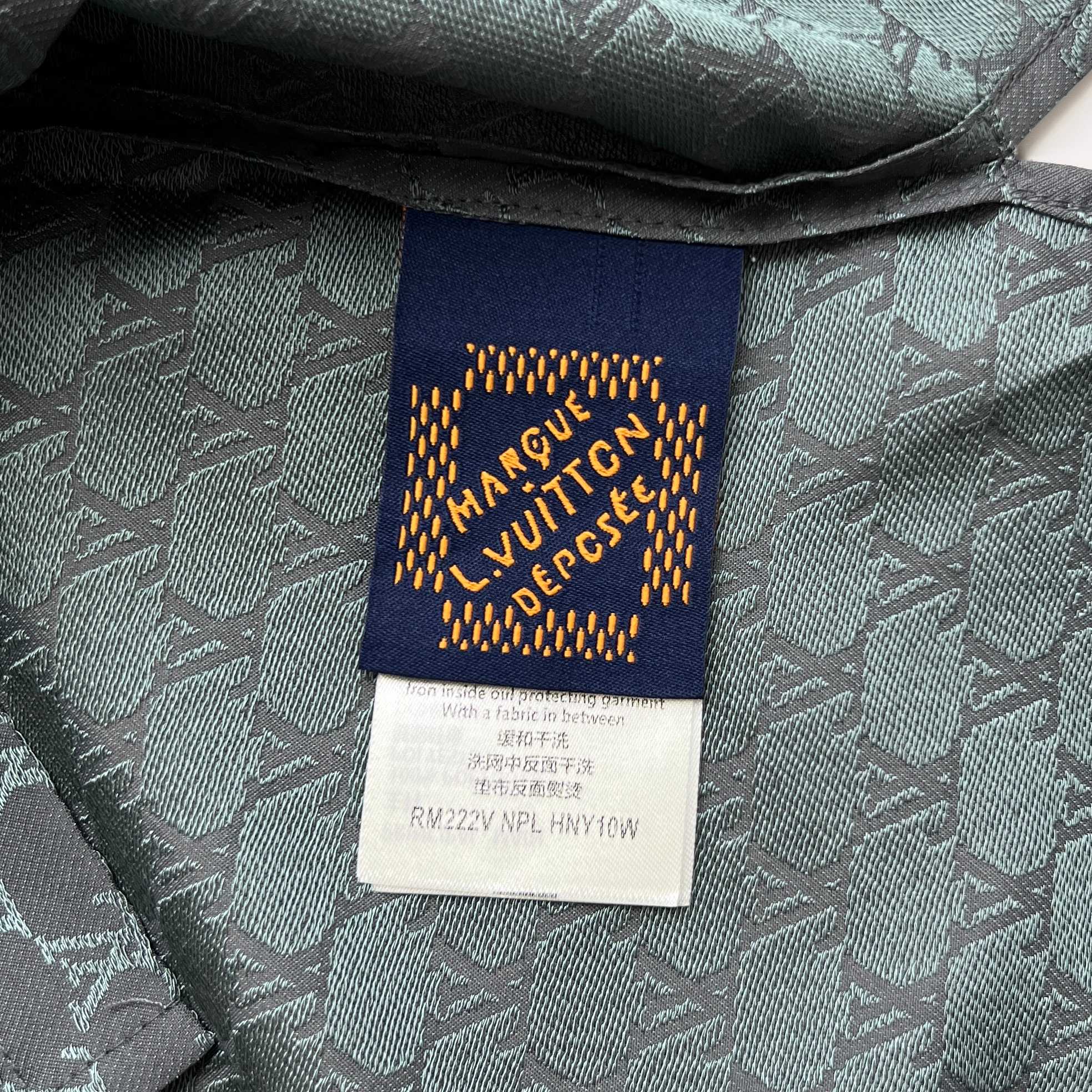 LV高仿短袖襯衫 Monogram小花灰綠色開領設計 寬鬆輕薄款｜歐美奢侈品精品推薦