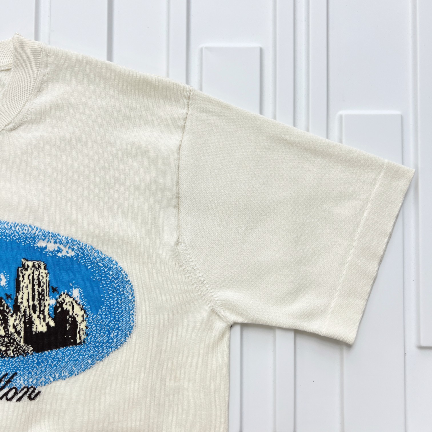 LV高仿白色短袖T恤 山景印花設計 夏季通勤百搭潮款｜歐美奢侈品精品推薦