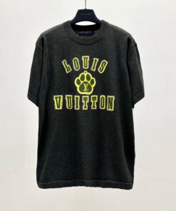 LV高仿短袖T恤狗爪圖案印花款 黑色人氣設計