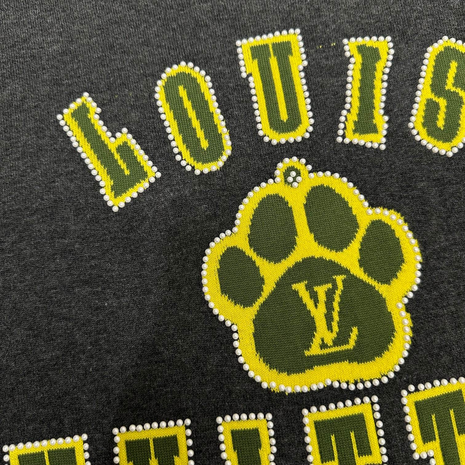 LV高仿短袖T恤狗爪圖案印花款 黑色人氣設計｜歐美奢侈品精品推薦