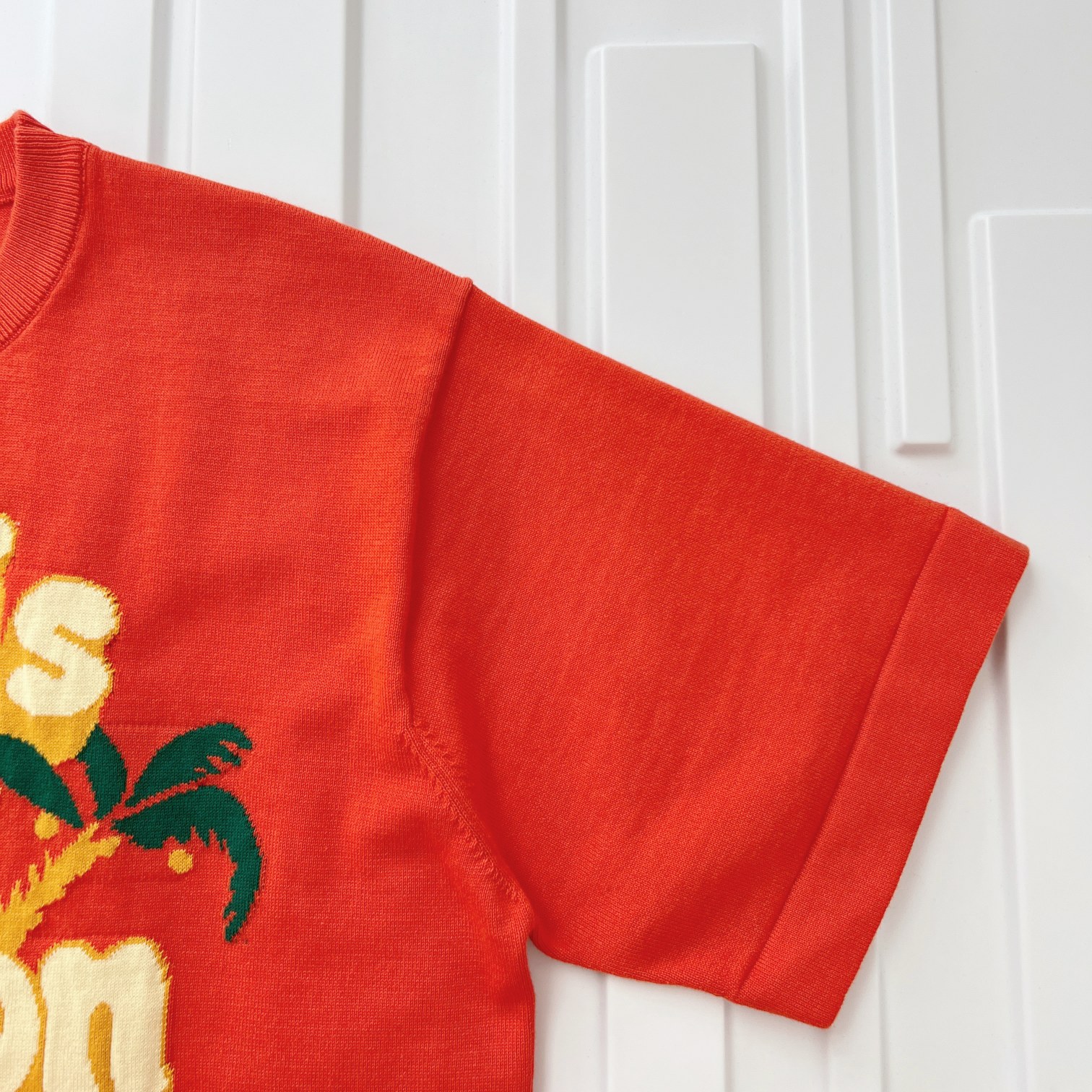 LV高仿短袖T恤紅色棕櫚印花款 夏日風人氣設計｜歐美奢侈品精品推薦