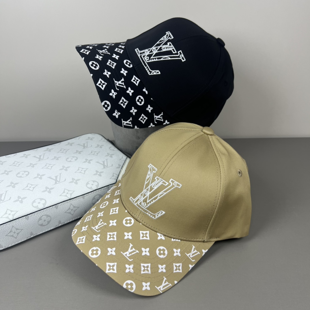 LV 原單卡其色印花棒球帽時尚百搭遮陽帽男女皆宜款｜歐美奢侈品精品推薦