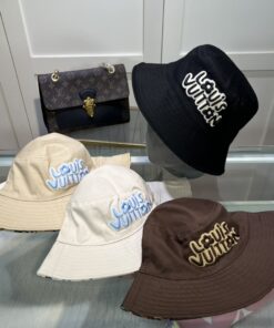 LV精品仿製刺繡漁夫帽四色風格百搭夏日通勤首選