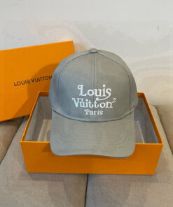 LV 高仿灰色棒球帽 立體刺繡LOGO巴黎風格設計