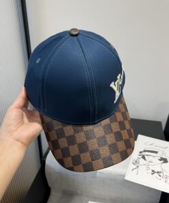 LV 高仿棋盤格拼接棒球帽 經典Monogram拼色設計