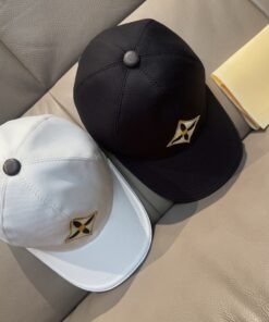 LV高仿白色棒球帽 簡約花卉圖騰夏日清爽風格