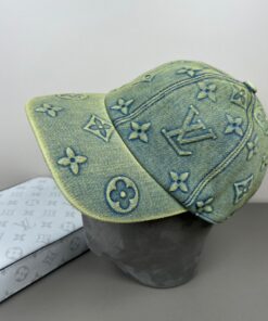 LV 高仿老花牛仔棒球帽 做舊洗水丹寧潮流款