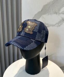 LV 原單復古拼布牛仔棒球帽 刺繡老花款