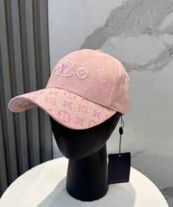 LV 高仿粉紅Monogram棒球帽 立體繡花設計 甜美必備單品