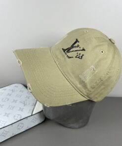 LV 原單卡其破壞棒球帽 復古洗舊街頭風格帽款