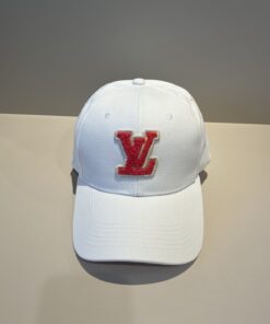 LV 一比一白色紅標棒球帽 立體刺繡休閒風格款