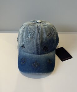 LV 高仿丹寧老花棒球帽 漸層水洗復古款