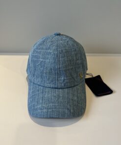 LV 高仿水洗牛仔棒球帽 金屬標誌簡約設計款