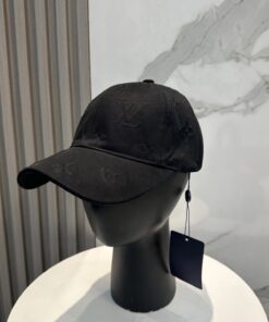 LV 高仿棒球帽 黑色滿版壓紋款 潮流休閒風設計