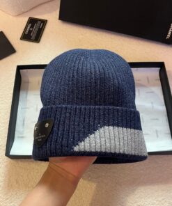 LV 高仿針織毛帽 護耳拼色冷帽保暖造型