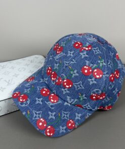 LV一比一櫻桃丹寧棒球帽街頭風亮眼百搭款