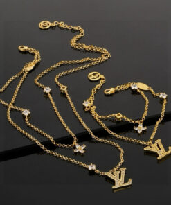 LV 原單金屬項鍊 編織LOGO吊墜簡約設計款