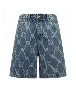 LV一比一牛仔短褲淺藍繩結花紋印花款夏季街頭推薦