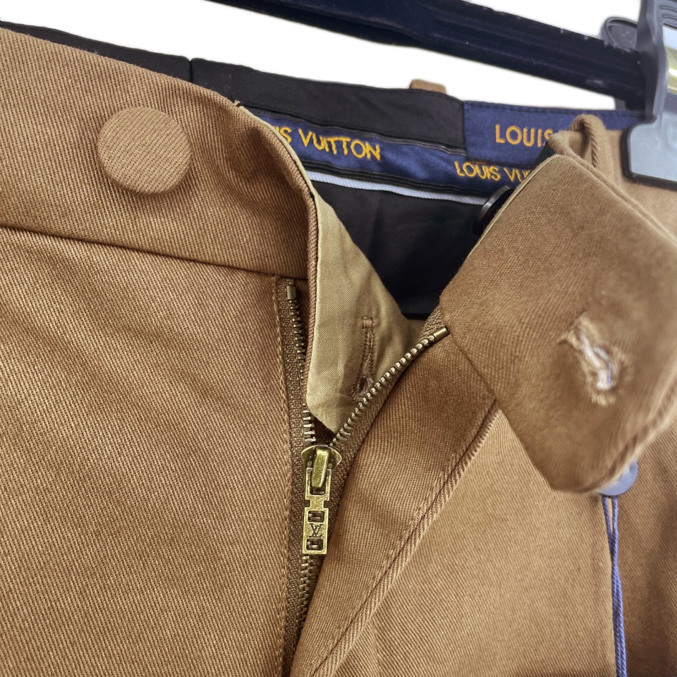 LV原單卡其長褲 男士寬鬆直筒西裝褲休閒通勤款｜歐美奢侈品精品推薦