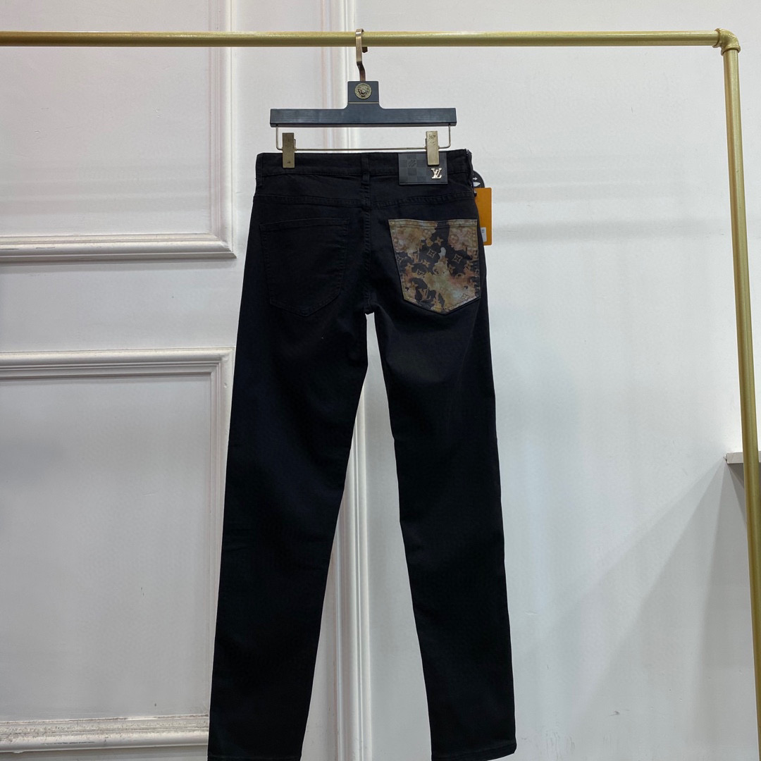 LV 高仿後袋漸層牛仔褲 潮流燙染配色街頭風｜歐美奢侈品精品推薦
