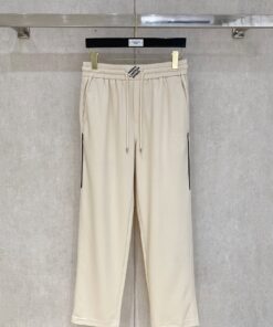 LV原單運動長褲米白配色簡約百搭 街頭時尚男裝必備款