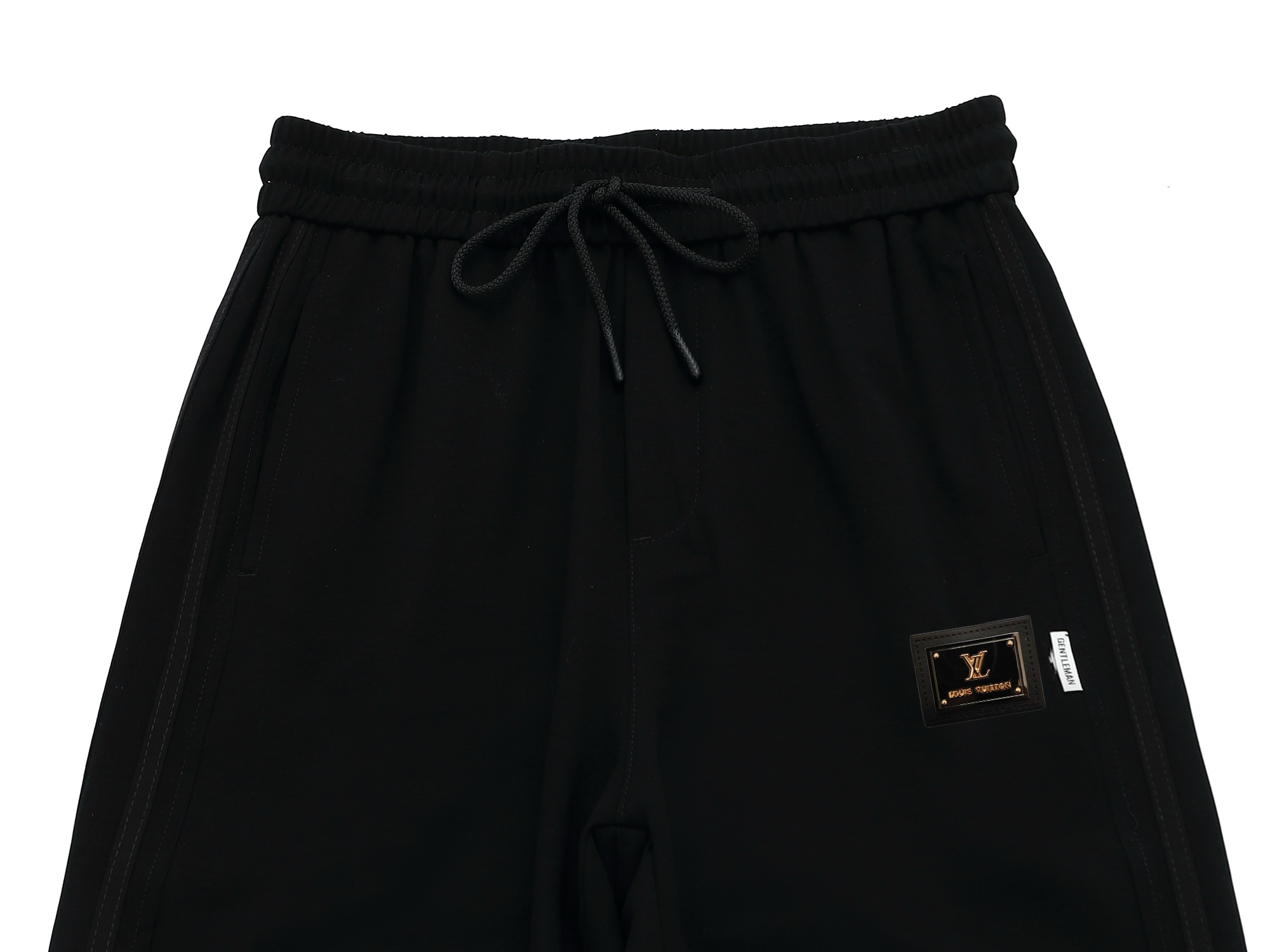 LV高仿黑色長褲極簡LOGO風 男裝運動褲版型 台灣現貨推薦熱賣｜歐美奢侈品精品推薦