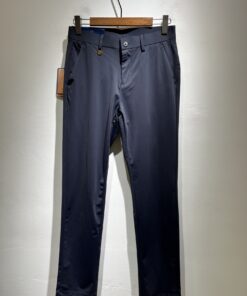 LV高仿深藍長褲俐落版型通勤百搭質感風格