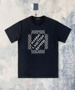 LV黑色波點字母T恤 一比一復刻 夏日簡約造型百搭款