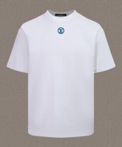 LV高仿白色短袖T恤簡約Logo設計休閒百搭款