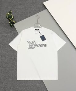 LV高仿Viovers刺繡白T 男款潮流設計短袖