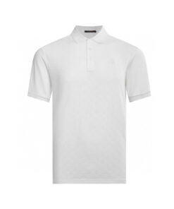 LV 高仿短袖Polo衫 純白壓紋款 低調奢華百搭男裝