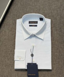 LV 高仿襯衫 純白長袖 義大利製挺版簡約風