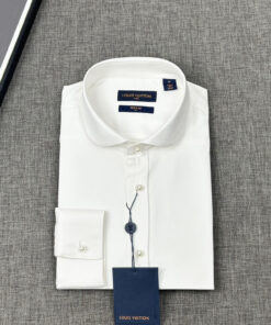 LV 高仿襯衫 白色圓領紳士款 義大利訂製風格