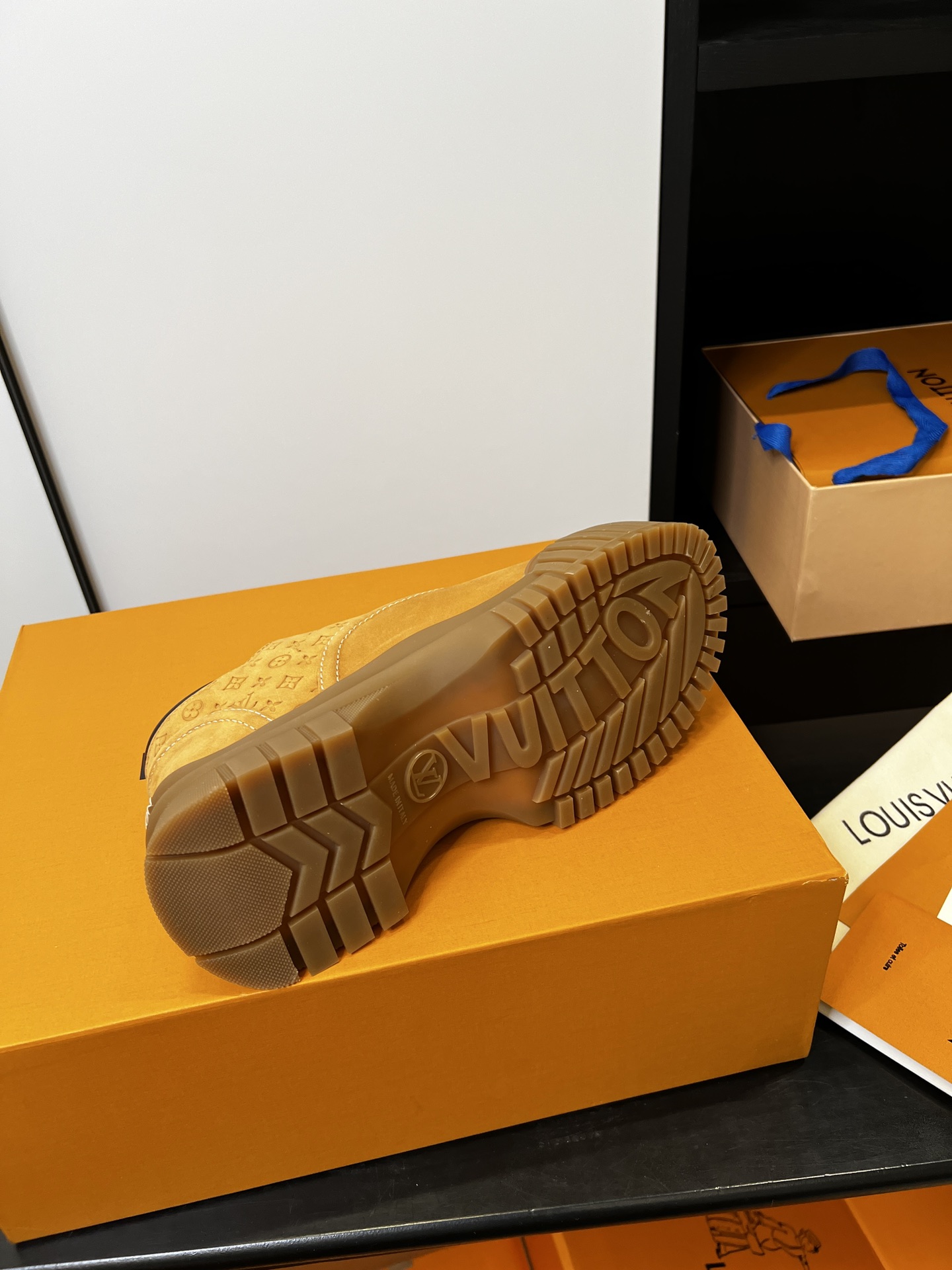 LV A貨黃棕色厚底帆布休閒鞋時尚百搭潮流男女款輕盈舒適｜歐美奢侈品精品推薦