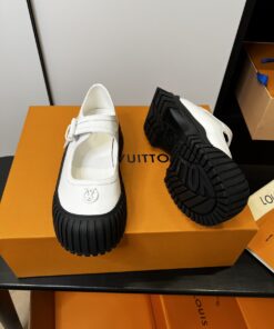LV A貨白色厚底瑪莉珍鞋時尚女鞋韓系穿搭優雅氣質推薦