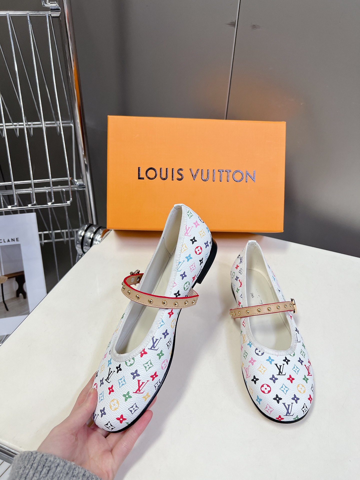 LV一比一彩色老花瑪莉珍平底鞋女款時尚甜美百搭鞋履｜歐美奢侈品精品推薦