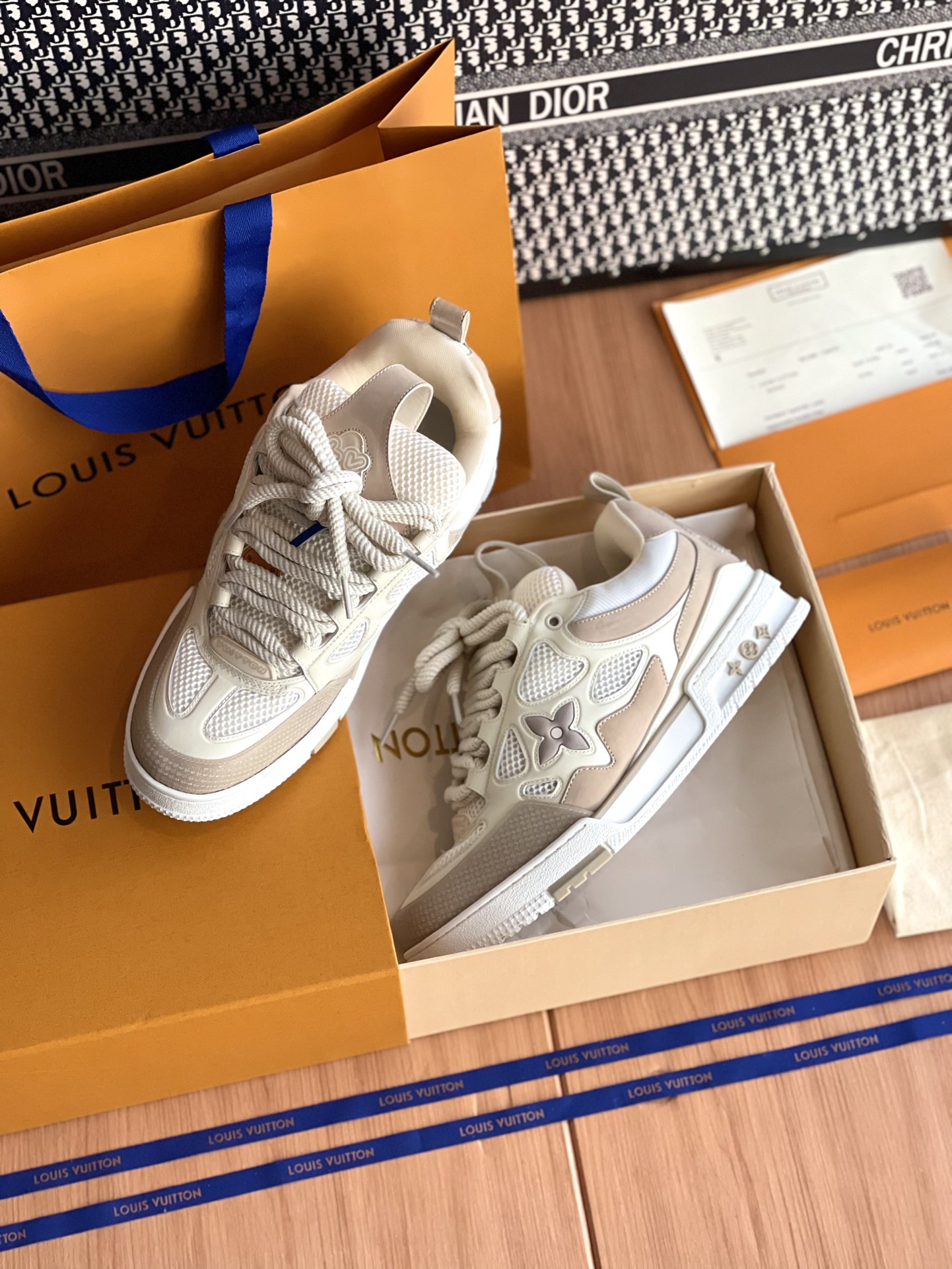 LV一比一愛心厚底運動鞋LV Trainer白色經典潮流百搭增高鞋款｜歐美奢侈品精品推薦